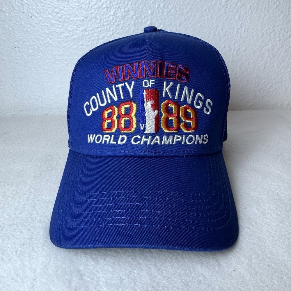 Vinnies County of‎ Kings 88 89 World Champions Trucker Cap SnapBack Hat Blue